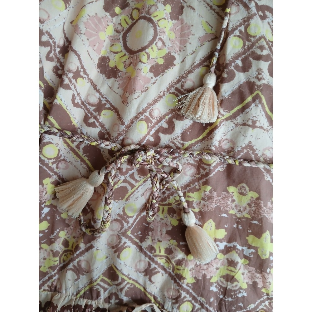 Cleobella Dress Large Amber Organic Cotton Mini Tassel Boho Cottage Resort Beach - Picture 6 of 16